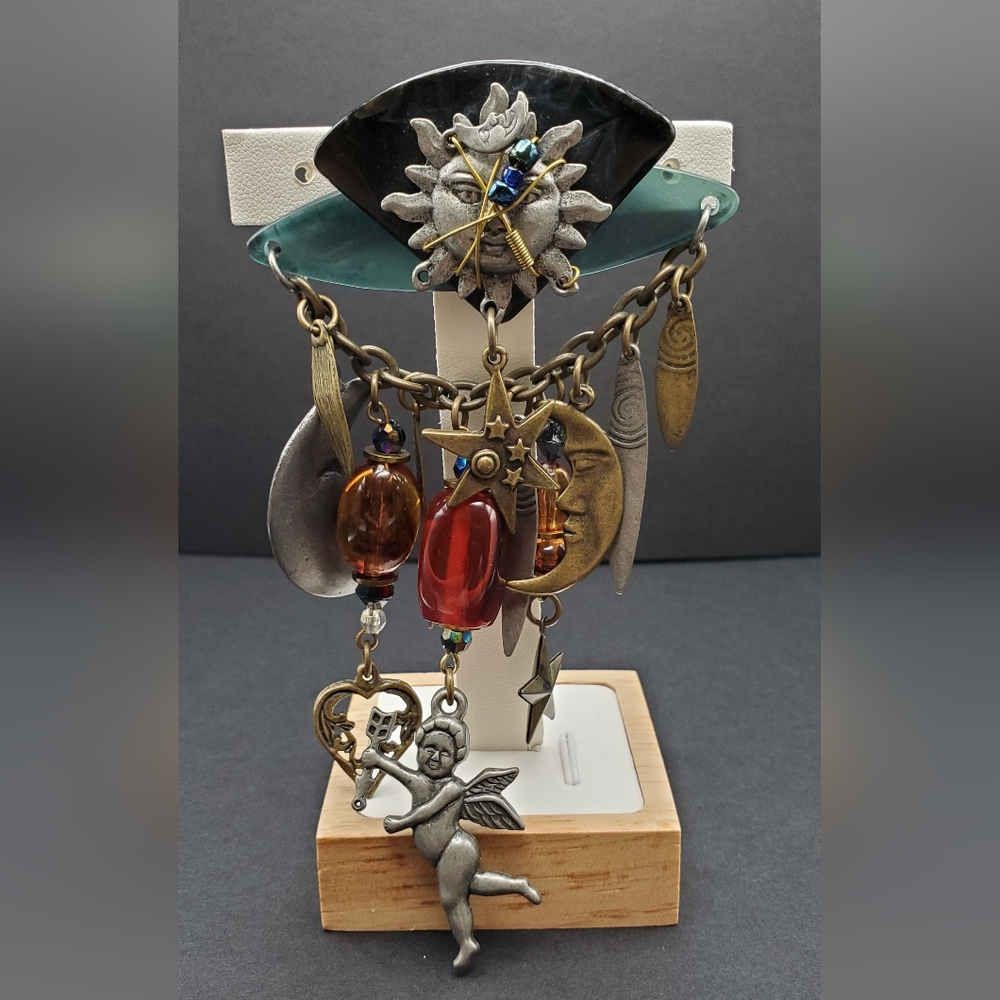 Boho handmade charm broach